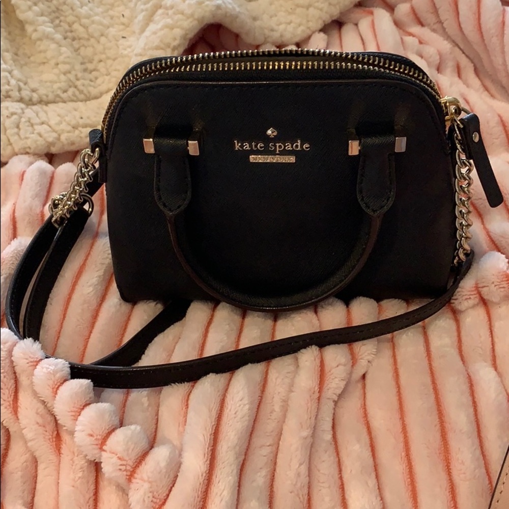 Kate Spade Mini Maise Crossbody Bag Black/Gold